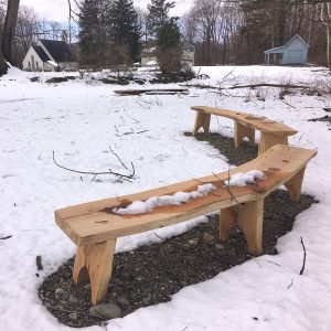 New wooden benches at St John in the Wilderness